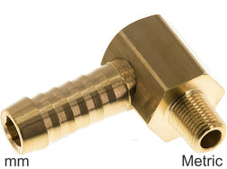 Codo Boquilla De Manguera Accesorios Latón Rosca Métrica Macho PN16