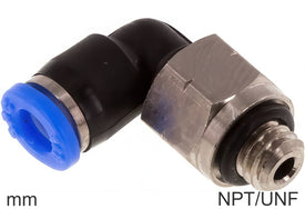 Codos Conector Push-In Latón Y Plástico Roscas NPT/UNF Macho