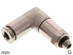 Codo Conector Push-In Latón Roscas G Macho Largo
