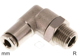 Codo Conector Push-In Latón Roscas R Macho Giratorio