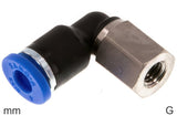Imagen destacada de la colección - Codo Conector Push-In Latón Y Plástico Roscas G Hembra