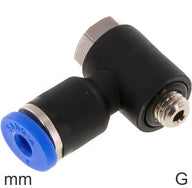 Codo Conector Push-In Latón Y Plástico Roscas G Macho Hexagonal Exterior