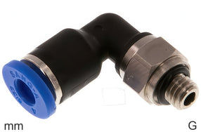 Codo Conector Push-In Latón Y Plástico Roscas G Macho