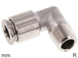 Imagen destacada de la colección - Codo Conectores Push-In Roscas R De Acero Inoxidable Macho