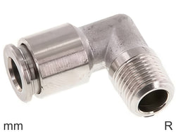 Codo Conectores Push-In Roscas R De Acero Inoxidable Macho