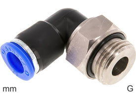 Codo Giratorio Conector Push-In Latón Y Plástico Roscas G Macho Un Rodamiento De Bolas