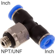 Conectores En T Push-In Latón Y Plástico Roscas NPT/UNF Macho Pulgada
