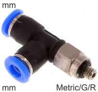 Conectores En T Push-In Rosca Macho De Latón Y Plástico En Forma De L (3-6mm)