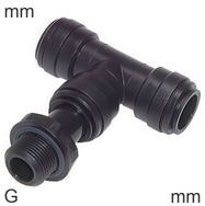 Conectores En T Push-In Roscas G De Plástico Macho En Forma De T