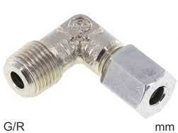 Accesorios En Ángulo Con Anillo Cortante Acero / Acero Inoxidable Roscas-G/R Macho