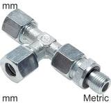 Imagen destacada de la colección - Conectores En T Con Anillo Cortante Acero / Acero Inoxidable Roscas Métricas Macho En Forma De L Ajustable