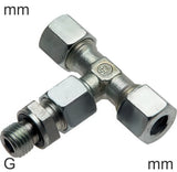 Imagen destacada de la colección - Anillo Cortante Conectores En T Acero / Acero Inoxidable Roscas G Macho En T Ajustable