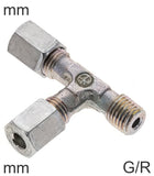 Imagen destacada de la colección - Anillo Cortante Conectores En T Acero / Acero Inoxidable Roscas-G/R Macho En Forma De L