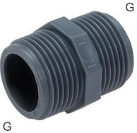 Niple Doble Plástico PP Roscas G PN10