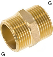 Niples Dobles Latón / Acero Inoxidable Roscas G Con Sello Plano PN16