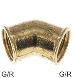 Imagen destacada de la colección - Accesorios En Ángulo 45 Grados Latón / Fundición De Hierro / Acero Inoxidable Roscas-G/R Hembra PN25