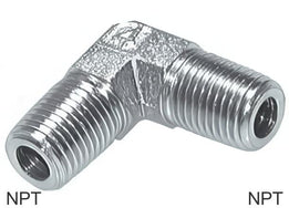 Accesorios En Ángulo 90 Grados Roscas NPT De Acero Macho PN420