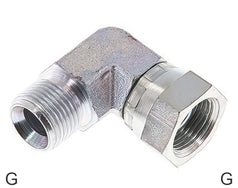 Accesorios En Ángulo 90 Grados Acero / Acero Inoxidable Roscas G Macho/Hembra Con Cono Para Manguera 60 Grados PN475