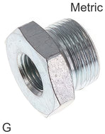 Niples Reductores Acero G/Métrico-Roscas PN315