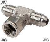 Imagen destacada de la colección - Conectores En T Acero / Acero Inoxidable Roscas JIC Macho/Hembra En T PN350