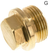 Tapones De Cierre Latón / Acero Inoxidable Roscas G Hexagonal Exterior Y Collar PN40