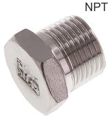 Tapones De Cierre Acero Inoxidable Roscas NPT Hexágono Exterior PN16
