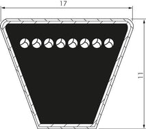 B 17x11 Mm Correas Trapezoidales Clásicas Imperiales DIN 2215