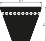 Imagen destacada de la colección - Correas Trapezoidales Metricas Dentadas XPB 16,3x13 Mm DIN 7753