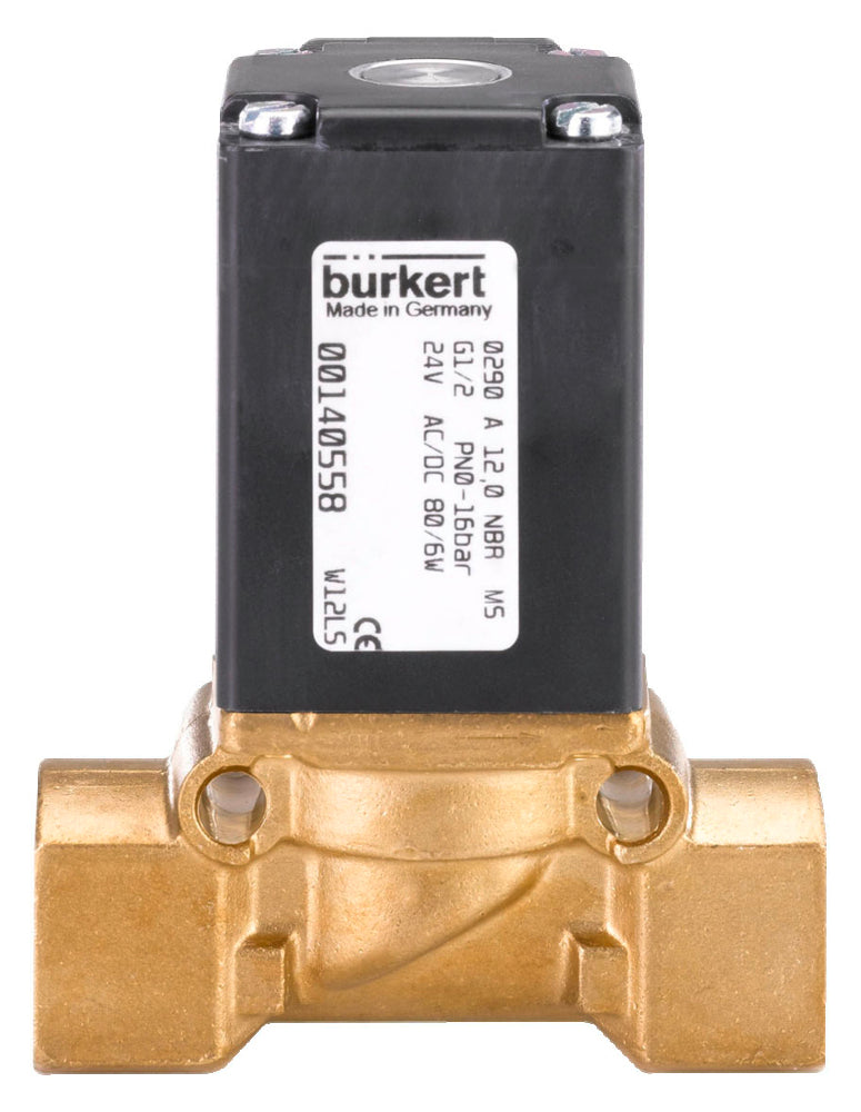 Válvula solenoide NPT 2'' NC Latón FKM 0-12bar/174psi 24VDC No apto para vacío 290 454572