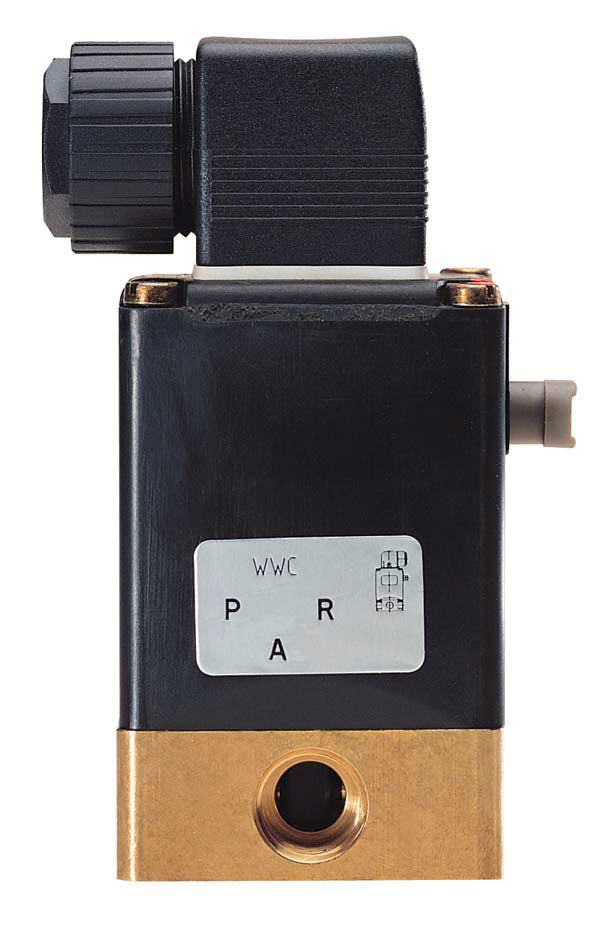 Válvula Solenoide 3/2 Vías G1/8'' Universal Latón FKM -1-5bar/-15-73psi 24VDC 0330 228220