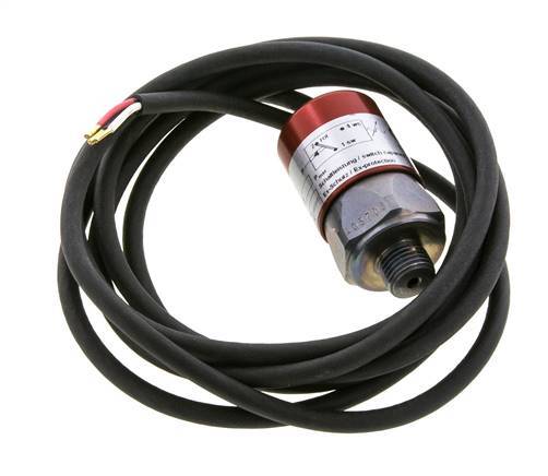 presostato de acero SPDT de 10 a 20bar G1/4'' 250VAC Cable de 3 hilos 2m