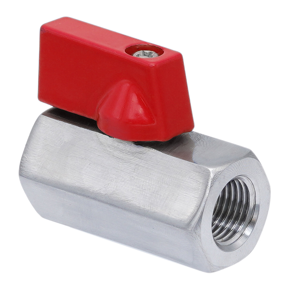 G 3/8'' F/F Válvula De Bola Mini De Acero Inoxidable 69 Bar PTFE - TamesonPRO 1113-038-F
