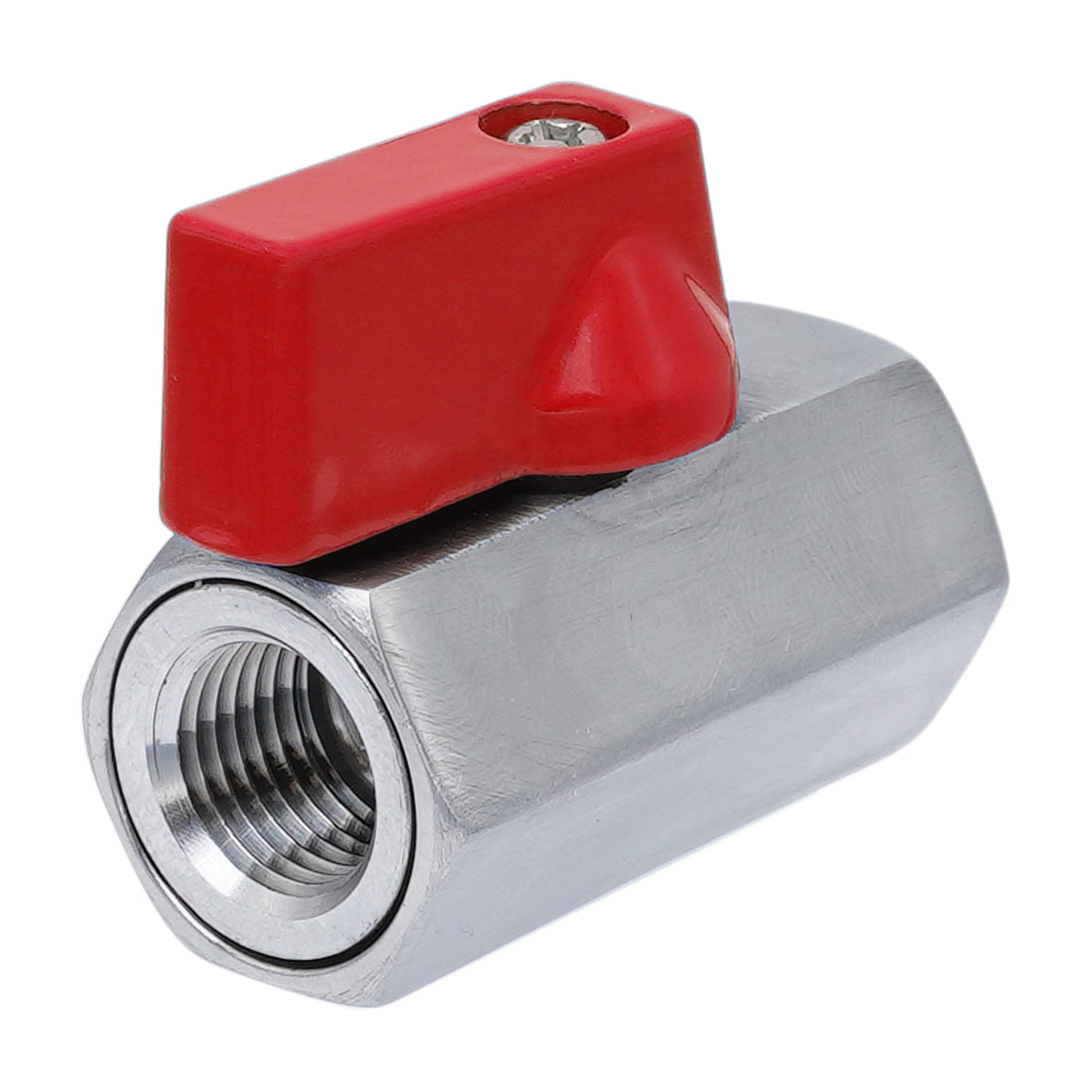 G 3/8'' F/F Válvula De Bola Mini De Acero Inoxidable 69 Bar PTFE - TamesonPRO 1113-038-F