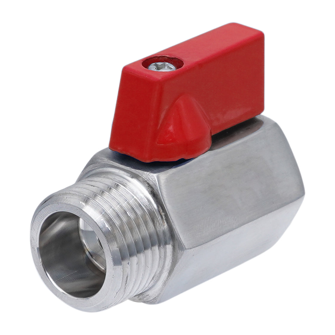R/Rp 3/4'' M/F Válvula De Bola Mini De 2 Vías De Acero Inoxidable 69 Bar PTFE - TamesonPRO 1113-034-MF