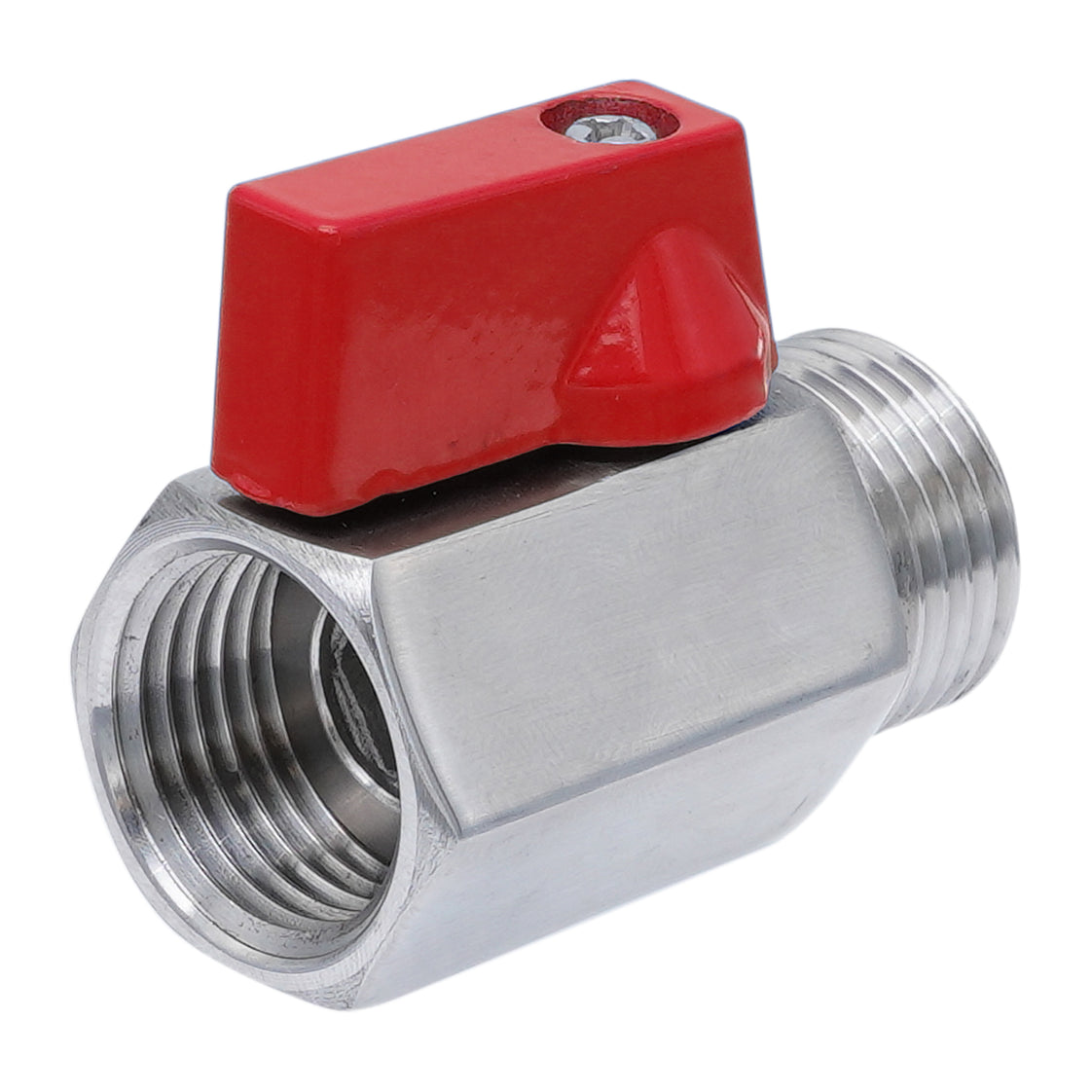 R/Rp 1/2'' M/F Válvula De Bola Mini De Acero Inoxidable 69 Bar PTFE - TamesonPRO 1113-012-MF