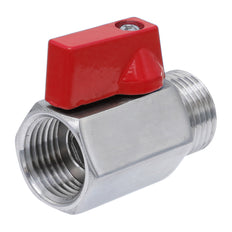 R/Rp 1/2'' M/F Válvula De Bola Mini De Acero Inoxidable 69 Bar PTFE - TamesonPRO 1113-012-MF