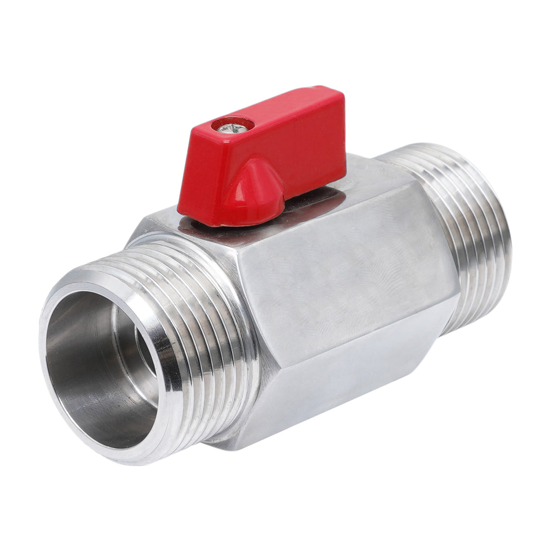 G 1/4'' M/M Válvula De Bola Mini 2 Vías Acero Inoxidable 69 Bar PTFE - TamesonPRO 1113-014-M