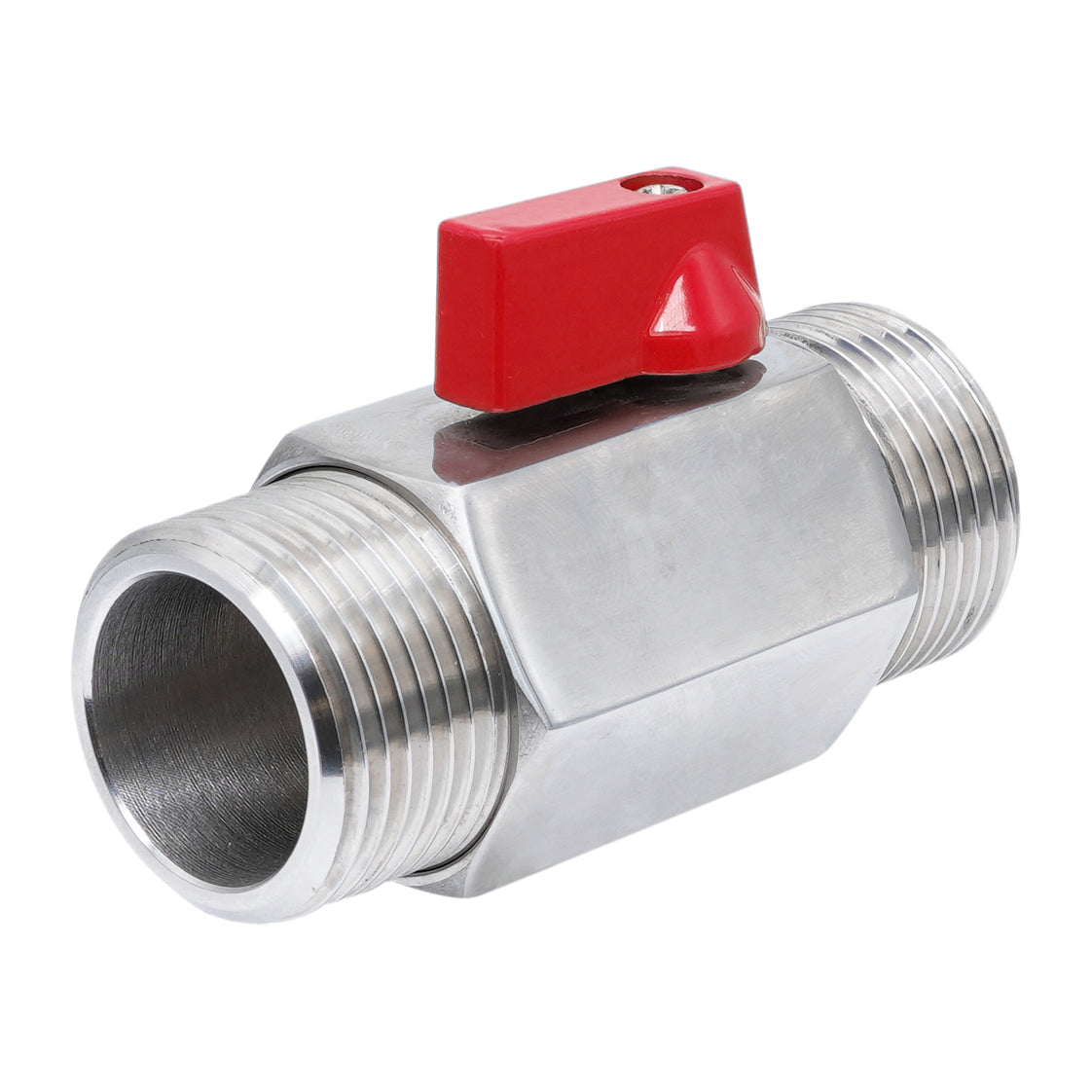 G 1/4'' M/M Válvula De Bola Mini 2 Vías Acero Inoxidable 69 Bar PTFE - TamesonPRO 1113-014-M