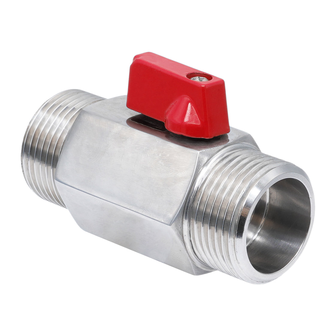 G 3/8'' M/M Válvula De Bola Mini De Acero Inoxidable 69 Bar PTFE - TamesonPRO 1113-038-M