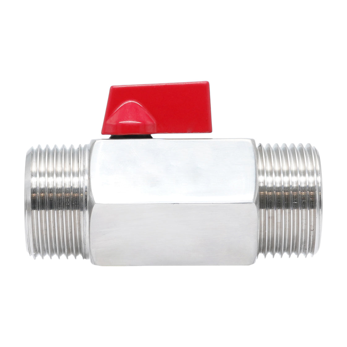 G 1/4'' M/M Válvula De Bola Mini 2 Vías Acero Inoxidable 69 Bar PTFE - TamesonPRO 1113-014-M