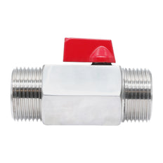 G 3/8'' M/M Válvula De Bola Mini De Acero Inoxidable 69 Bar PTFE - TamesonPRO 1113-038-M