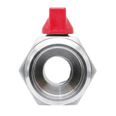G 1/2'' M/M Válvula De Bola Mini 2 Vías Acero Inoxidable 69 Bar PTFE - TamesonPRO 1113-012-M
