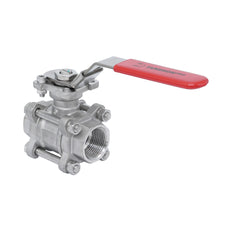 Rp 1-1/4'' 3 piezas de 2 vías válvula de bola de acero inoxidable 69 bar RTFE ISO-Top F04/F05 - TamesonPRO 1121-114