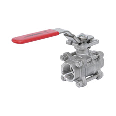 Rp 1-1/4'' 3 piezas de 2 vías válvula de bola de acero inoxidable 69 bar RTFE ISO-Top F04/F05 - TamesonPRO 1121-114