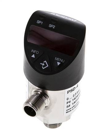 0 a 100bar Acero inoxidable Presostato electrónico Wika G1/4'' 1VDC Conector M12 de 4 pines IO-Link