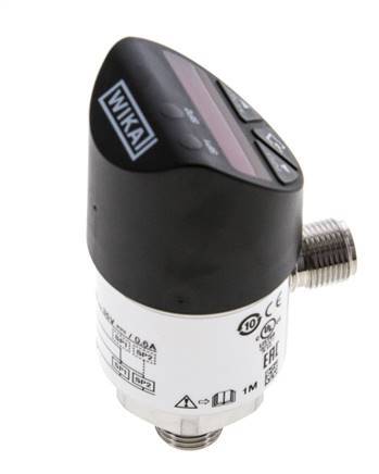0 a 100bar Acero inoxidable Presostato electrónico Wika G1/4'' 1VDC Conector M12 de 4 pines IO-Link