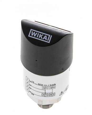 0 a 400bar Acero inoxidable Presostato electrónico Wika G1/4'' 1VDC Conector M12 de 4 pines IO-Link