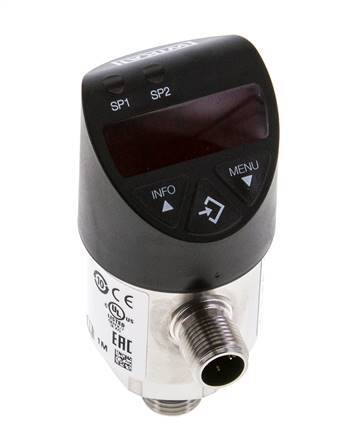 0 a 400bar Acero inoxidable Presostato electrónico Wika G1/4'' 1VDC Conector M12 de 4 pines IO-Link