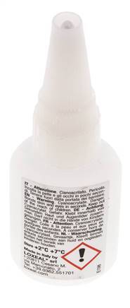 Loxeal Adhesivo Instantáneo 20ml Transparente 8-15s Tiempo de curado Superficies de metal, plástico y neopreno/bronce