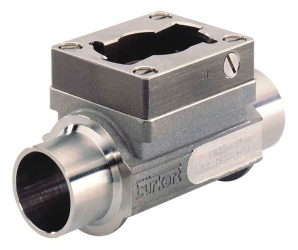 Racor con sensor de rueda de paletas, extremo soldado, DN25, acero inoxidable - Bürkert S030 - 443370